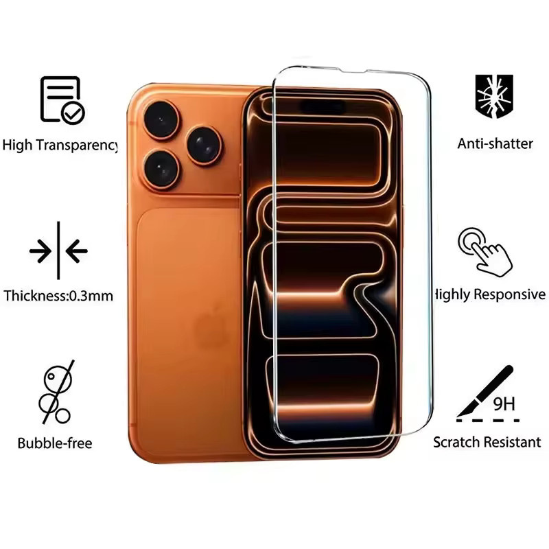5 Stück Panzerglas Schutzglas für Apple iPhone (verschiedene Modelle) in Transparent - Bild 3
