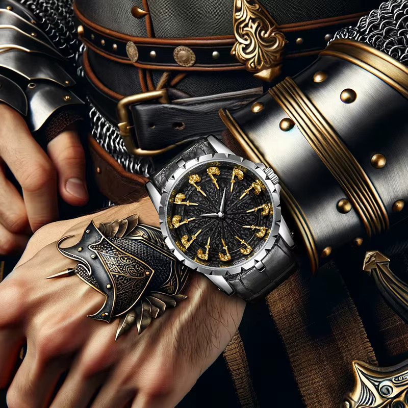 CAROTIF Armbanduhr Quarz, Edelstahl, Silber, Schwarz, Herren - Bild 4