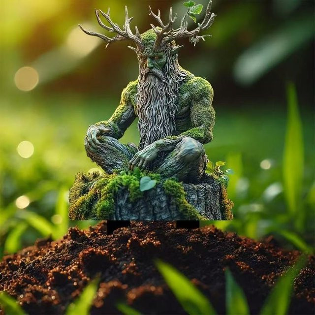 Happy Future Gartenornament Wald-Design aus Acryl in Grün, Wasserdichte Gartendekoration für Outdoor und Topfpflanzen, H x B x T: 30 x 19 x 9,5 cm - Bild 1