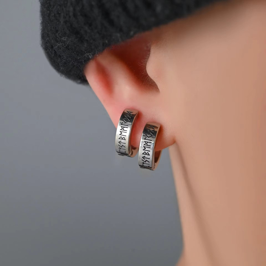 LUXUKISSKIDS Ohrringe, Edelstahl, Silber, Unisex, 4 x 12 mm - Bild 3