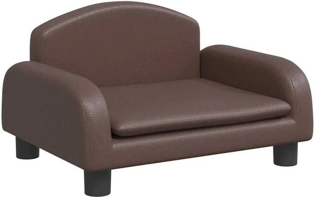vidaXL Hundebett Sofa aus Kunstleder in Braun B/T/H: 50 x 40 x 30 cm - Bild 1