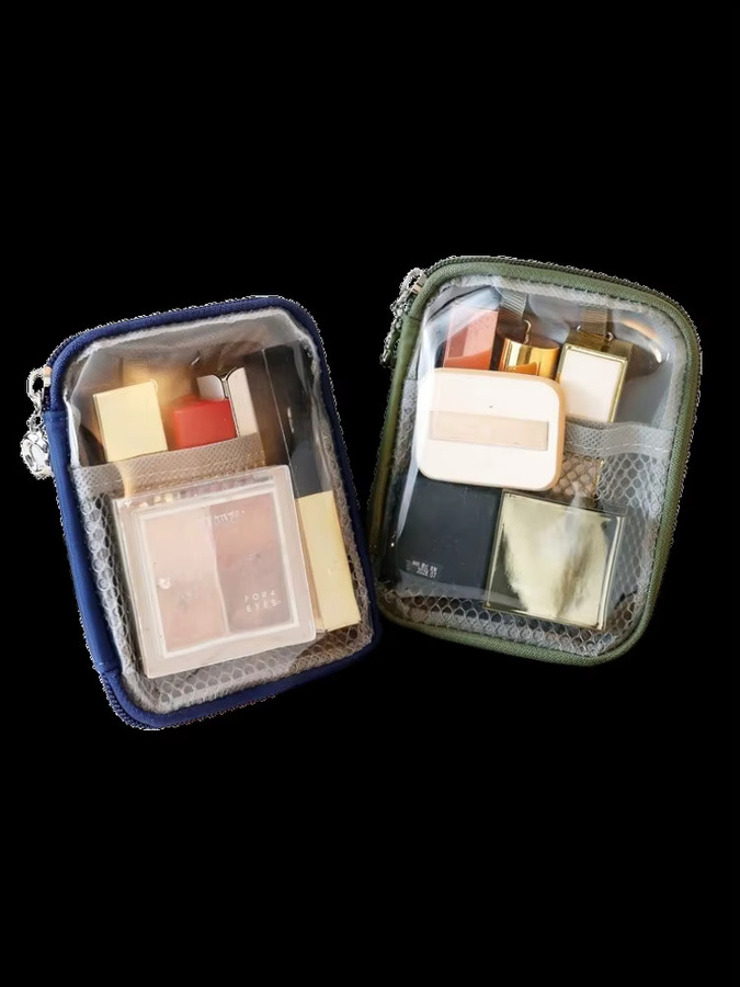 GUOMUZI Kopfhörer-Datenkabel-Aufbewahrungstasche aus PVC, wasserdichte Hartschalen-Organizer Tasche, transparent und schwarz - Bild 7