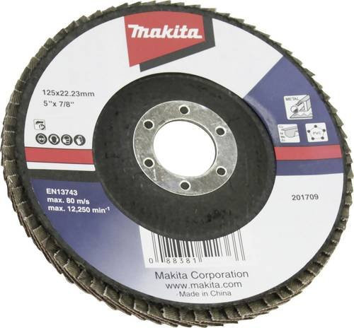 Makita Fächerschleifscheibe Durchmesser: 125 mm, Körnung: 80, Multicolour - Bild 1