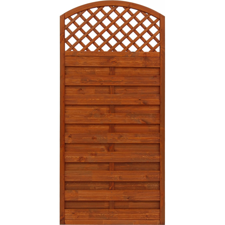 Sichtschutzzaun Element Andrewex aus Kiefernholz in Teak Bordeaux, Höhe: 180 cm oder 195 cm, Breite: 90 cm - Bild 2