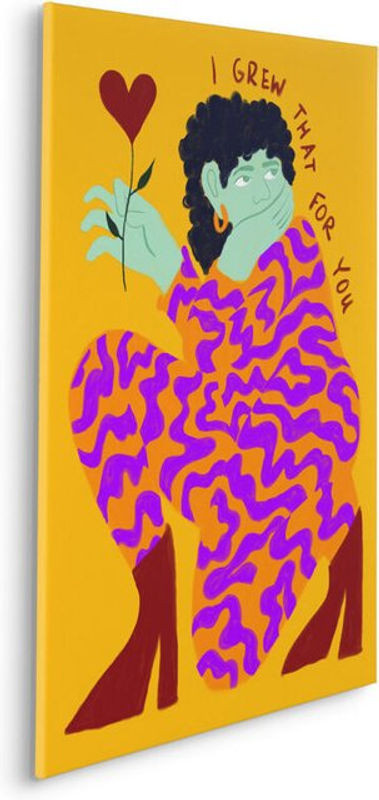 Komar Canvasbild For You Modernes Abstract Leinwandbild in Gelb und Mehrfarbig, B: 90 cm, H: 90 cm - Bild 1