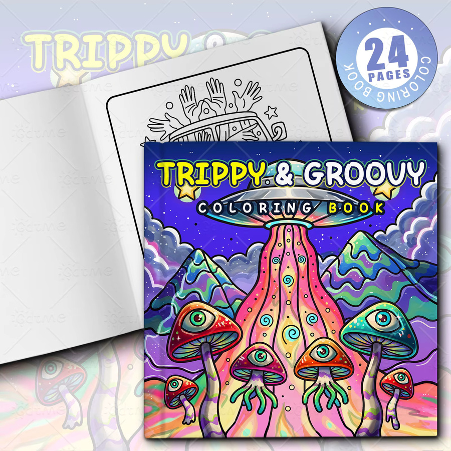 TRIPPY & GROOUY Malbuch, mit Kühnen und Einfachen Mustern, für Erwachsene - Bild 2