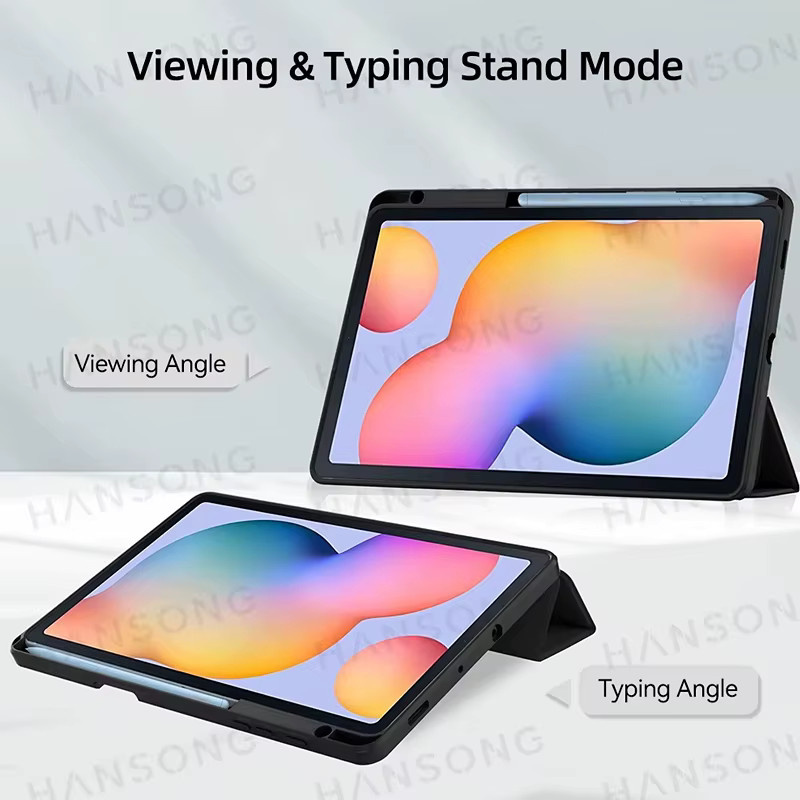 DANYCASE Schutzhülle für Samsung Galaxy Tab S6 Lite 10,4 Zoll mit Bleistifthalter und Auto-Wake/Sleep Funktion, Schwarz - Bild 4