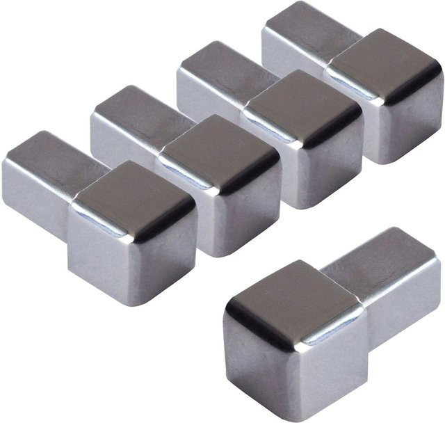 Dalsys Endstück für Quadratprofil aus Edelstahl, poliert, Silber, 5 x 8 mm - Bild 1