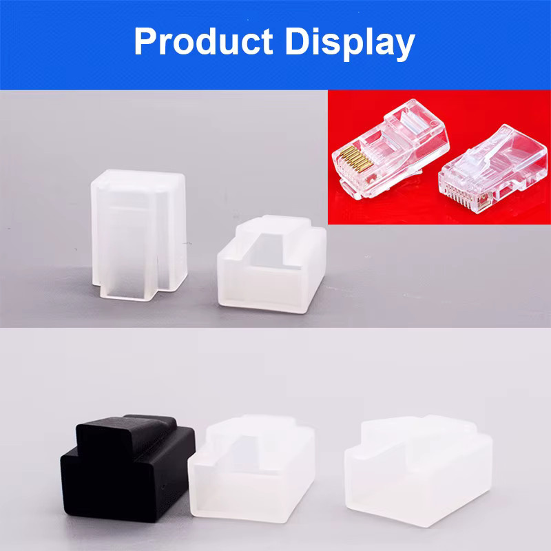 OULLX RJ45 Ethernet Stecker Abdeckung in Weiß für Cat5e Cat6 Cat7 Cat8 Netzwerkkabel zum Schutz der LAN-Stecker - Bild 2