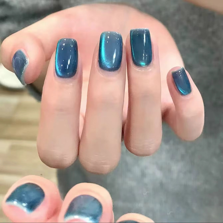 MISS SHAKA Gel Nagellack, Dunkelblauer Glitzer, 12 ml - Bild 5
