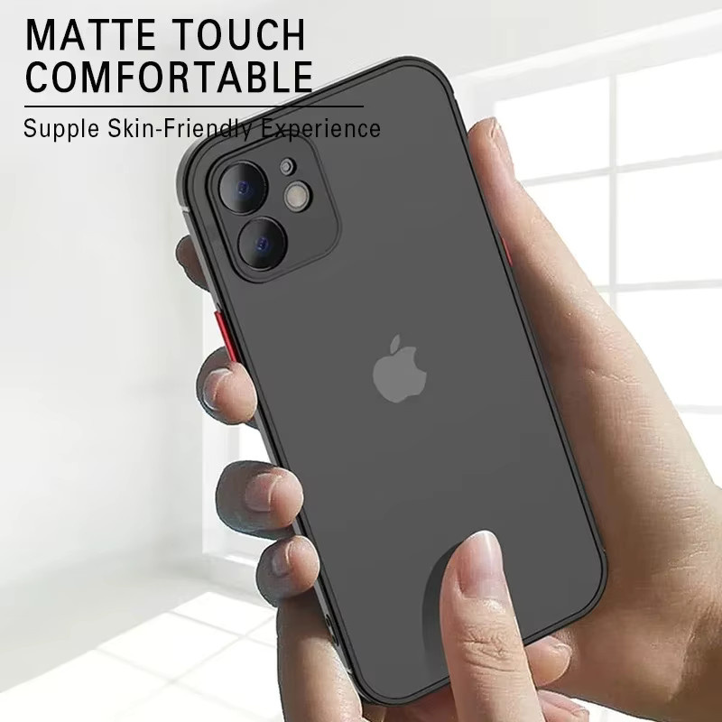 Stoßfeste Silikon Handyhülle in Matt für Apple iPhone 11 12 13 14 15 Pro Max Mini XS XR 7 8 Plus SE in Purple - Bild 5
