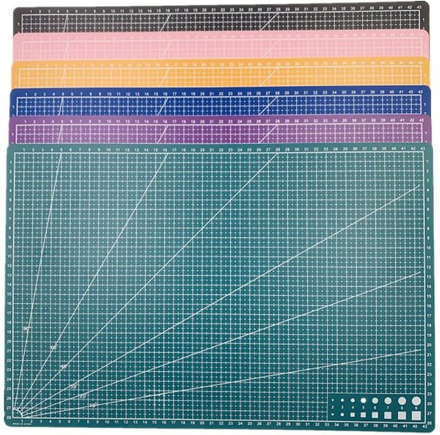 Doppelseitige PVC Schneidematte in Blau für DIY Gravur, Patchwork und Nähen in den Größen A3, A4 oder A5 - Bild 1