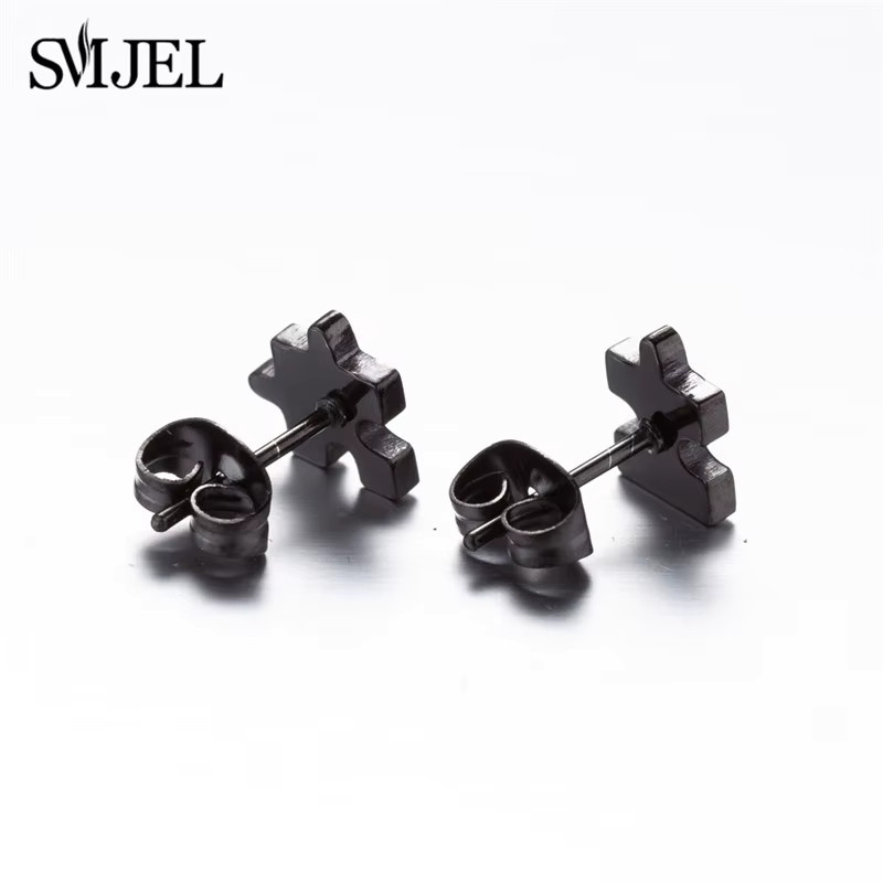 SMJEL Ohrstecker Edelstahl, Schwarz, Damen - Bild 1