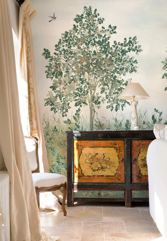 Isidore Leroy Mural Fresco Vert Panel A Wandtattoo mit botanischem und floralem Vintage-Design in Mehrfarbig - Bild 2