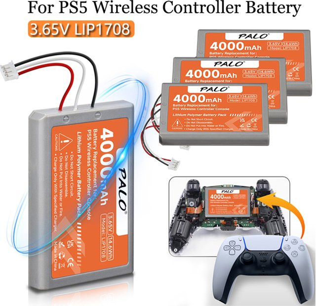 4er-Set Sony Ersatzakku LIP1078 für PlayStation 5 DualSense Wireless Controller - Bild 1