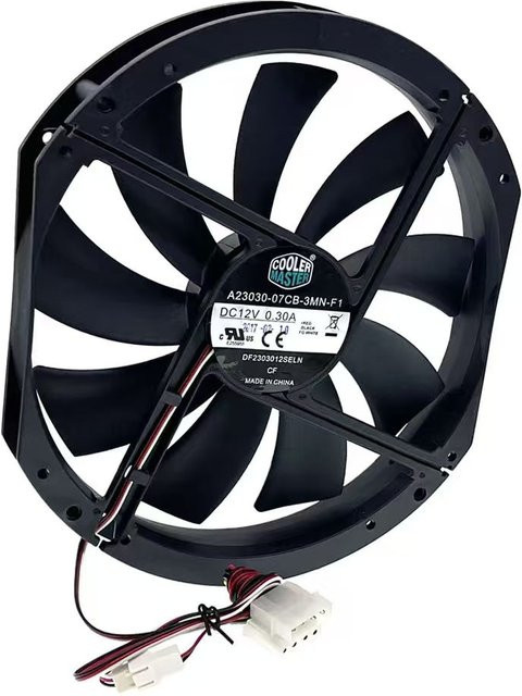 Tesarosse Computergehäuse Lüfter Schwarz, B/T/H: 23 x 20 x 3 cm, 230 mm, 12 V, geräuscharm - Bild 1
