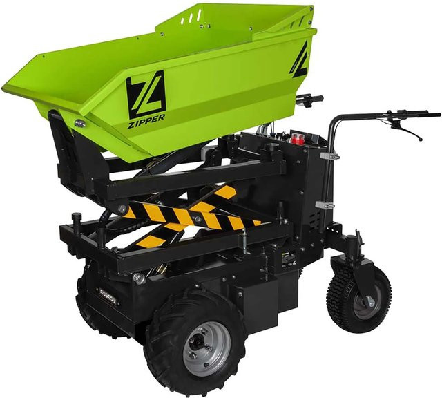 Zipper Elektro-Rad Dumper mit hydraulischem HKS ZI-ED600HKS in Grün-Schwarz - Bild 1