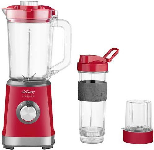 Arzum AR1159-R Standmixer mit 500W Leistung in Rot mit Edelstahlklingen und Pulse-Funktion - Bild 1