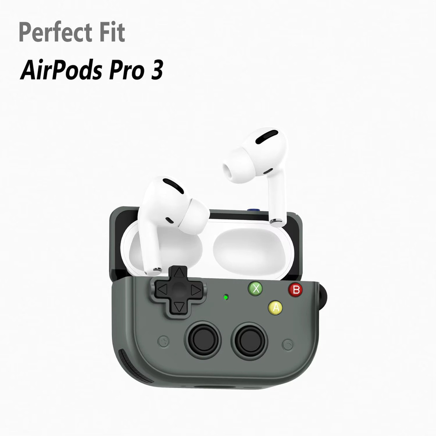Fancan Silikonhülle für AirPods Pro 3 mit 3D-Spieldesign und Reinigungsset in Grau - Bild 2