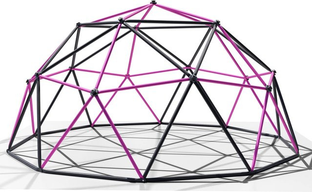 DomeClimber Kinder Kletterkuppel Geodome Klettergerüst, anthrazit/pink, H x B x T: 180 x 360 x 360 cm - Bild 1