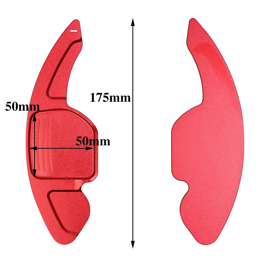 Cherk DSG-Schaltwippen Aufkleber in Rot für Seat Leon ST 5F FR Cupra Ateca Ibiza 6P Arona Tarraco Alhambra als Lenkrad-Erweiterung für den Schalthebel - Bild 4