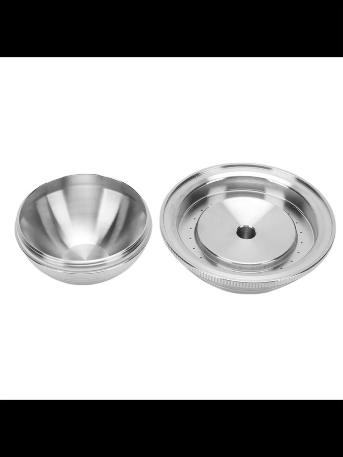 Homgeek Nachfüllbare Kaffeekapsel aus Edelstahl mit Bürstenlöffel für Vertuo Plus, Farbe: Silber - Bild 5