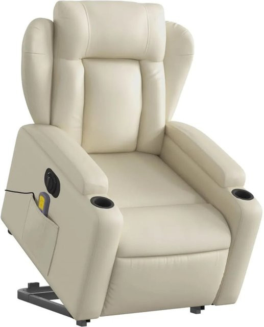vidaXL Massagesessel mit elektrischer Aufstehhilfe in Beige aus Kunstleder Modell 5 - Bild 1