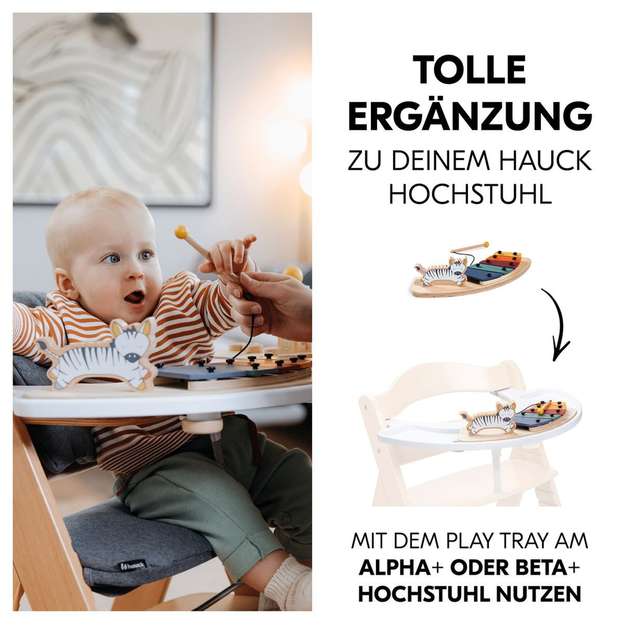 Hauck Play Tray Spiel Music, Xylophon Zebra, Holz, ab 1 Jahr - Bild 2