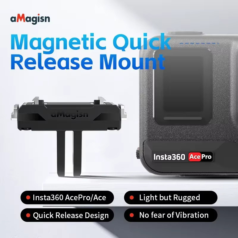 Insta360 Magnetische Quick Release Basis Halterung und Adapter für Insta360 Ace und Ace Pro in Schwarz - Bild 4
