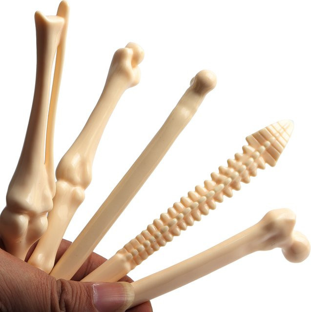 GENKKY Bones Luxus Schreibwaren Set aus Resin in Beige, 5-teiliges Büro und Schul-Zubehör - Bild 1