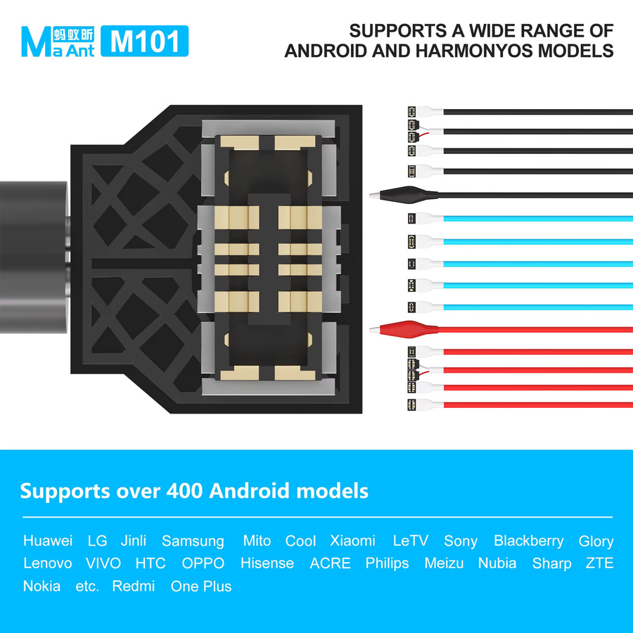 MaAnt M101 Android Phone Boot Cable mit Auto-Detection und Überspannungsschutz für die Reparatur und den Power-On Test in Multicolour - Bild 2