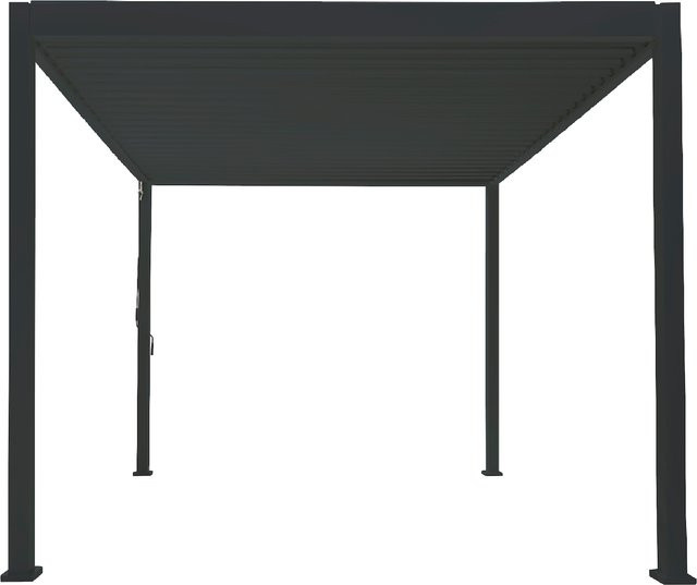 PergoLine Trumpf Pergola aus Aluminium und Stahl in Anthrazit, B: 360 cm, T: 300 cm - Bild 1