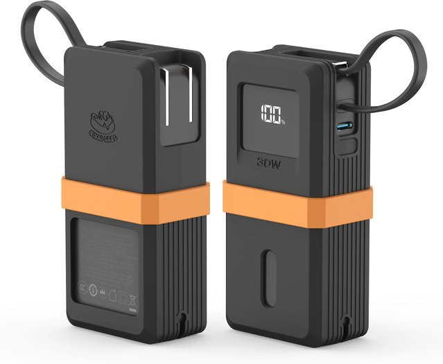 SIKAI Silikon-Schutzhülle für Anker Nano 3-in-1 PD30W 10000mAh Powerbank in Pink, Blau oder Schwarz - Bild 1