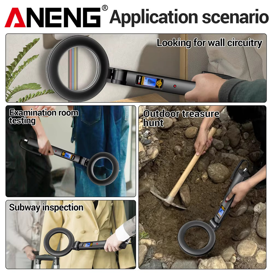 ANENG DM3005B Handheld Metall Detektor mit LED-Bildschirm und Vibrationsalarm in Blau - Bild 2