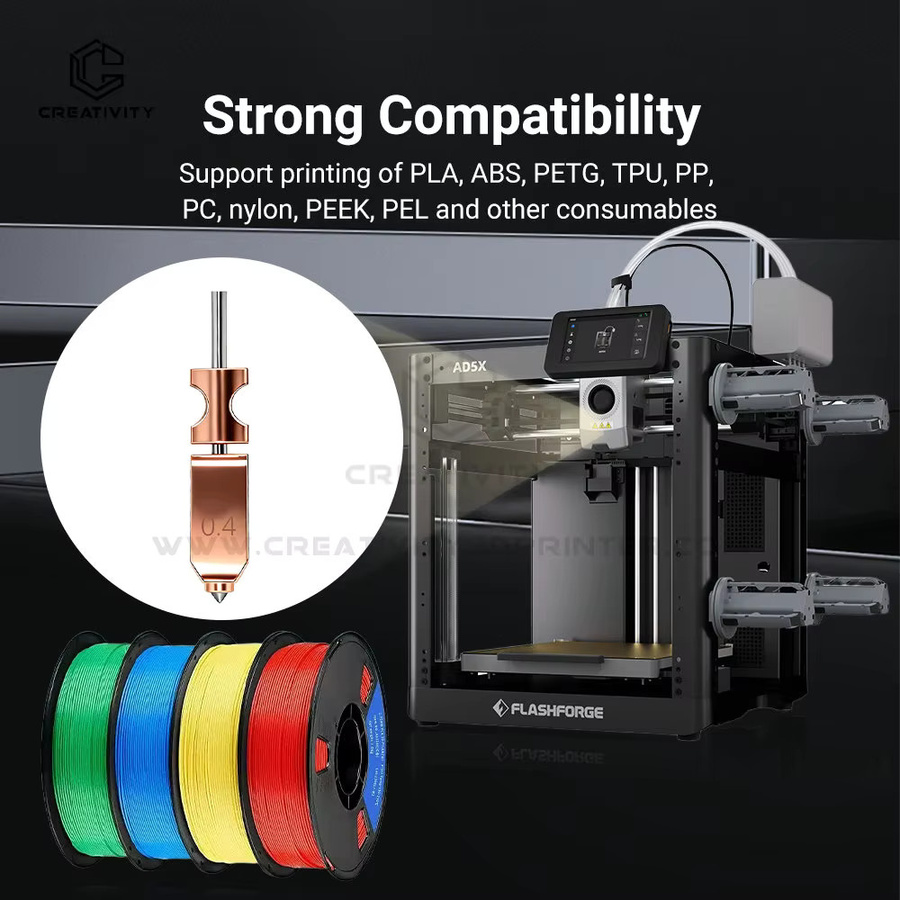 Flashforge AD5X gehärtete Düse 0,4mm für Extruder und Hotend als 3D Drucker Zubehör - Bild 5