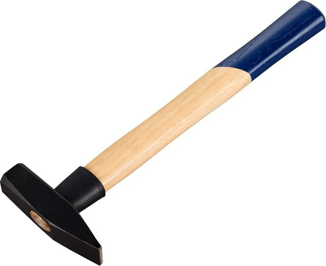 LUX-TOOLS Schlosserhammer Comfort mit geschmiedetem Stahlkopf und Holzgriff, Mehrfarbig, 400 g - Bild 1