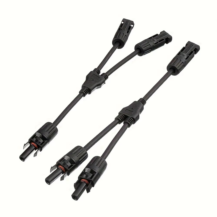 AOKIN Solar Eckverbinder Parallel-Adapter Set mit wasserdichten Kabelverbindern in Schwarz und Rot - Bild 2