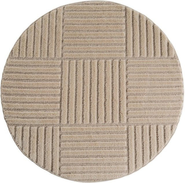 Ayyildiz Kurzflorteppich Art Boho in Beige, Durchmesser: 160 cm - Bild 1