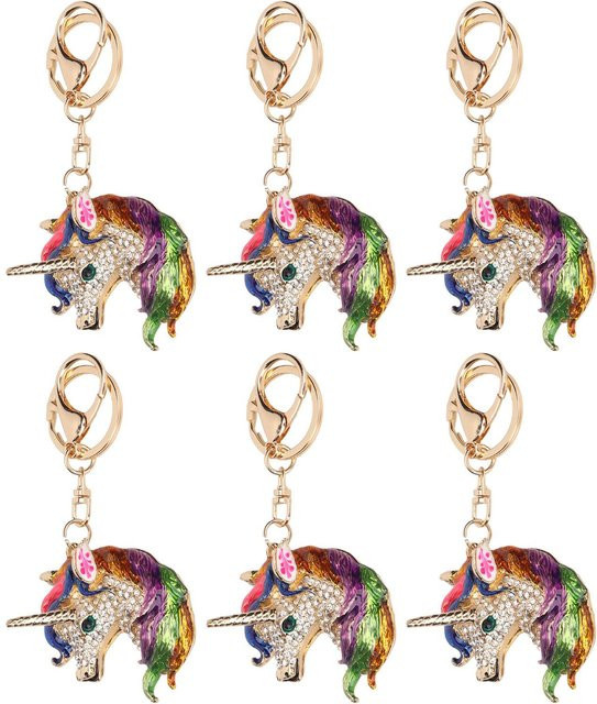 OutsideWorld Schlüsselanhänger Tierform, Strass, beige, Damen - Bild 1