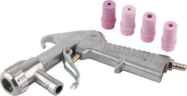 Binchi Outdoor Product Sandstrahlgerät mit Keramikdüse und Siphon-Zufuhr in Silber - Bild 1