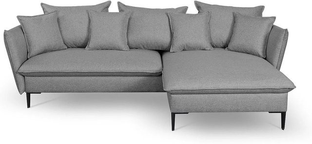 Pascal Morabito Schlafsofa Lazare in Grau mit L-Form und Stoffbezug, Breite: 258 cm - Bild 1
