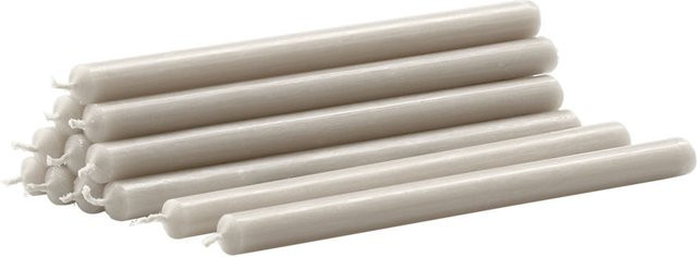 STOFF Kegelkerzen Set aus Paraffinwachs in Linen Grey - Bild 1
