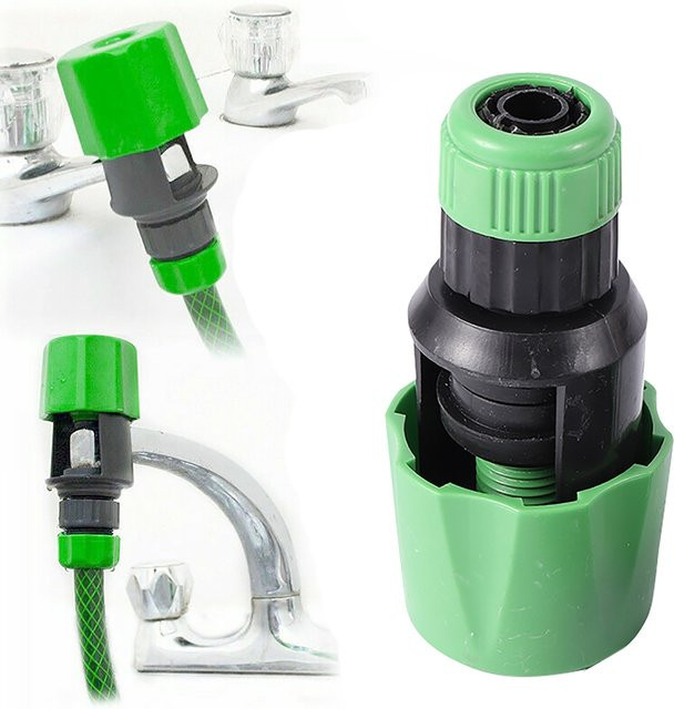 Adhere To Fly Universal Wasserhahn Schnellkupplung für Gartenbewässerung und Küchenschlauch in Grün - Bild 1