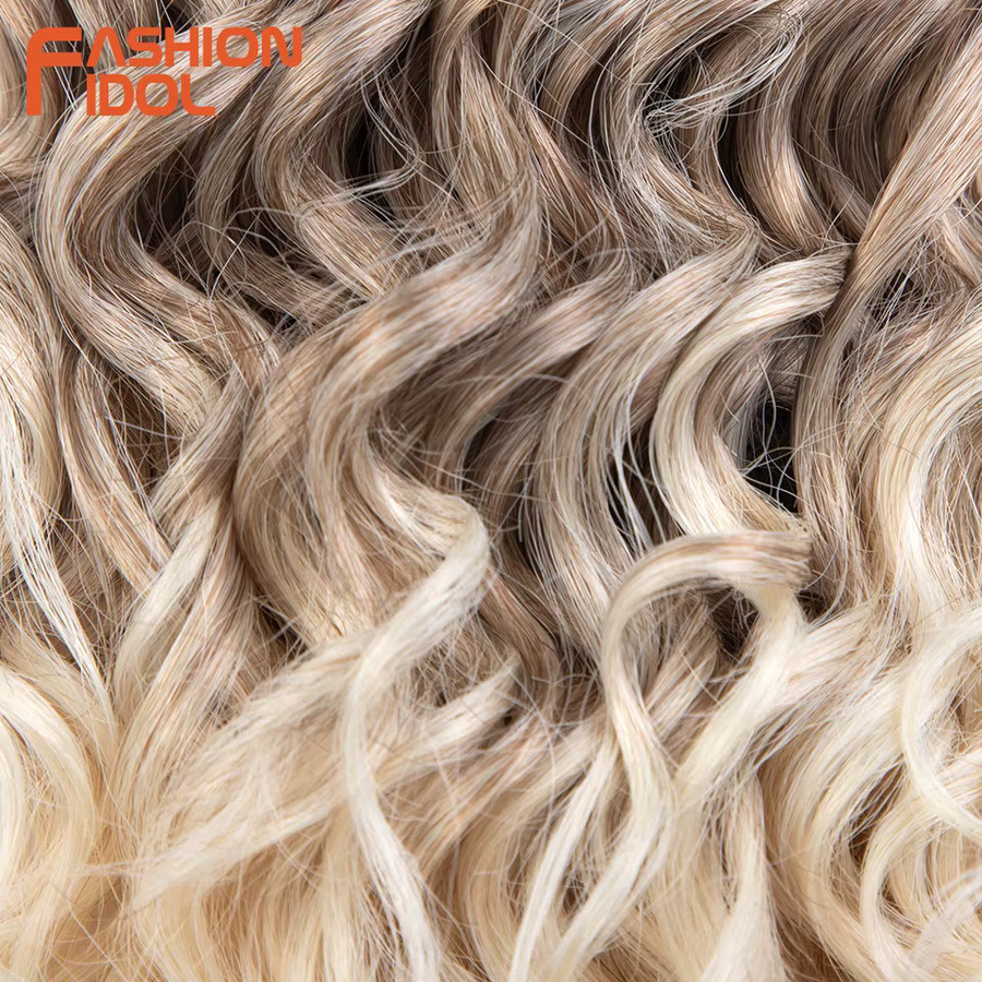 Fashion Idol Haar Extensions, Synthetisch, Twist Lockig, Ombre Braun, 200g - Bild 3
