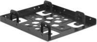 Delock Aluminium Einbaurahmen Schwarz 2 x 2.5" zu 3.5" - Bild 1