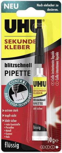 UHU blitzschneller Mehrzweckkleber mit Pipette, transparent, 10 g - Bild 1