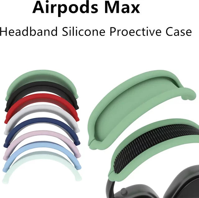 Waschbare Silikon Stirnband Abdeckung für Apple AirPods Max in Rot - Bild 1