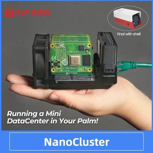 Sipeed NanoCluster Mini Server mit 7x CM4/CM5 Nodes für Kubernetes K3S Edge AI und Raspberry Pi Cluster - Bild 1