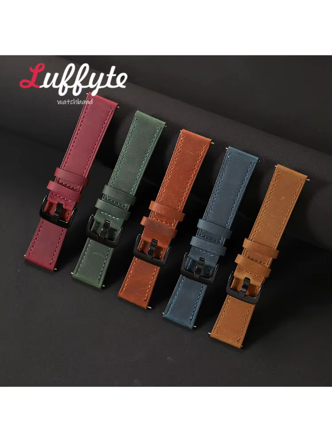 Uhrenarmband luffyte, Crazy Horse Leder, Vintage, Herren - Bild 2