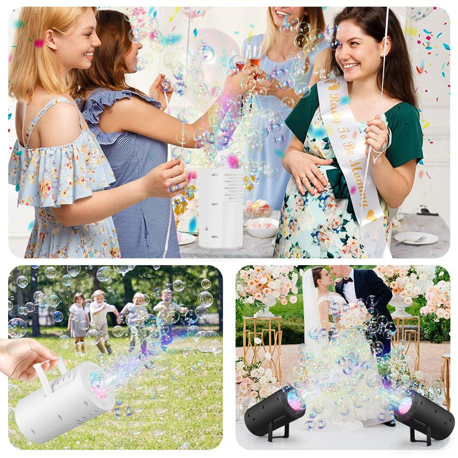 Yiran Seifenblasenmaschine Handheld Bühne Spielzeug mit Licht für Kinder 3-6 Jahre - Bild 3